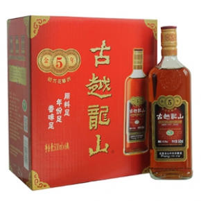 古越龙山 绍兴黄酒 中央库藏 金五年 绍兴花雕酒 500ml...