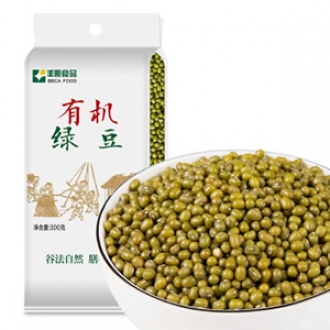 丰原食品 有机绿豆 五谷 杂粮 粗粮 可发豆芽 打豆浆 大米伴侣 东北 真空装 无添加 300克