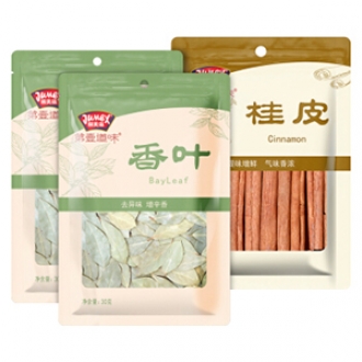  极美滋 香叶 月桂叶60g（30g*2）+50g桂皮一包 厨房调料调味料 香辛料 佐料炖肉料