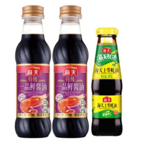 海天特级一品鲜500ml*2+海天上等蚝油 260g