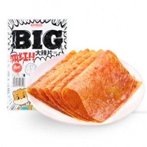 三只松鼠网红大辣片BIG大辣条童年幼时零食老式80后怀旧香辣味辣皮豆皮230g